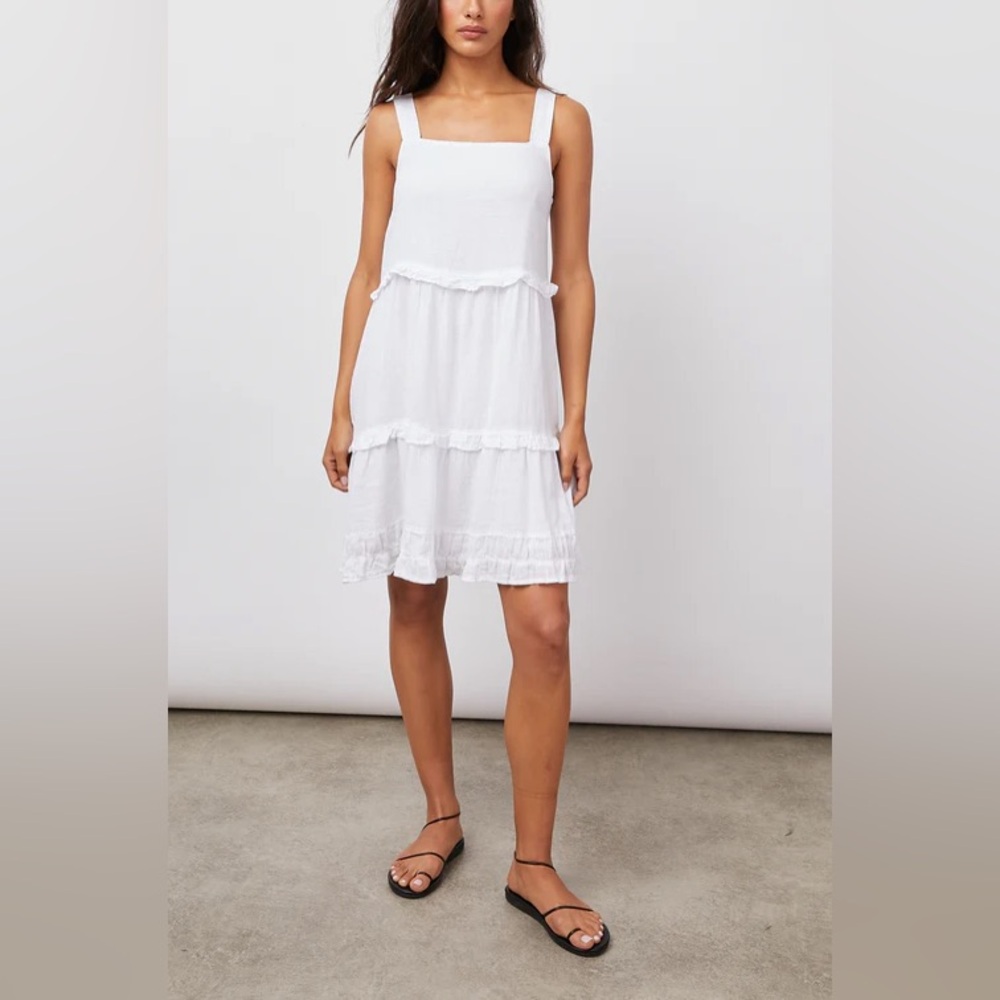 Rails Sandy Mini Dress in White, Size M